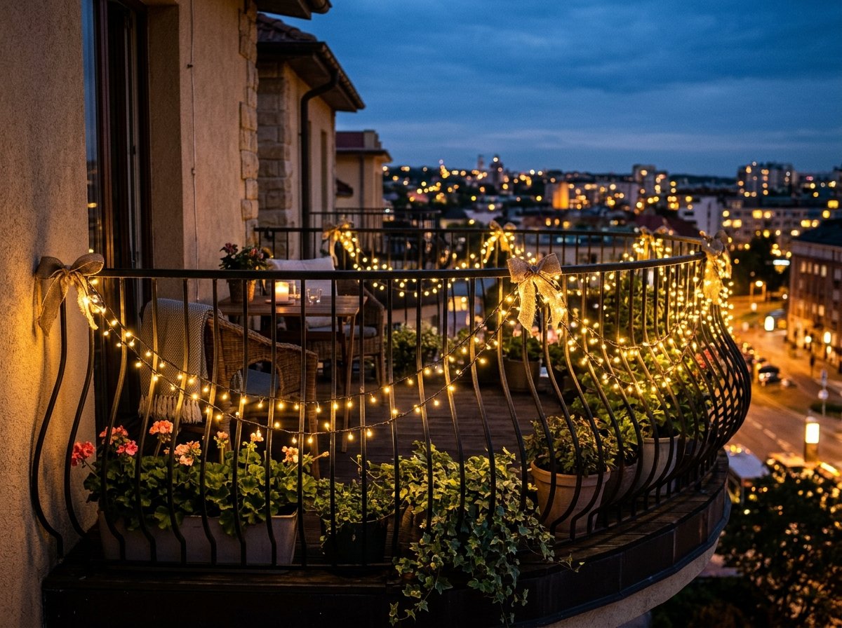 Decorative balcony swags